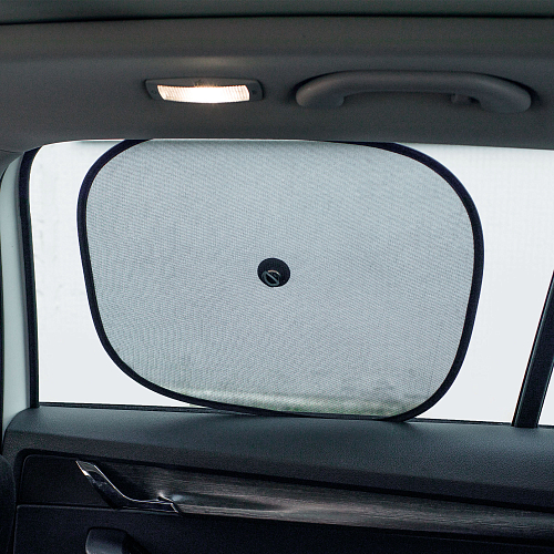 Шторки солнцезащитные 44*36см на боковые стекла, компл.2 шт., черные