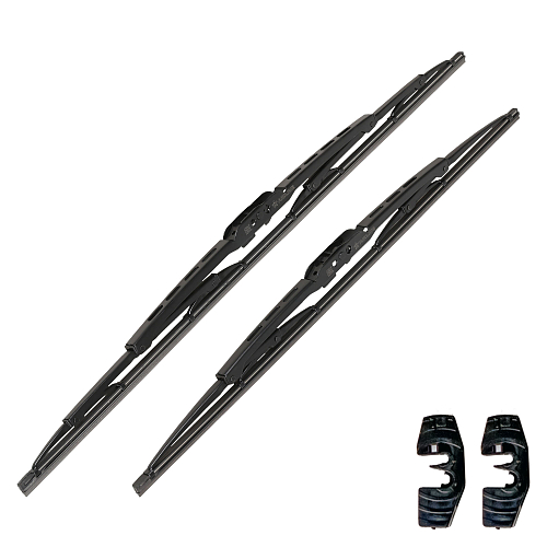 Щетки стеклооч комплект (2 штуки) 550/480мм (22"/19") каркасные с креплением "Крючок 9х3, 9х4 мм" (AWBJ005) МП-серия