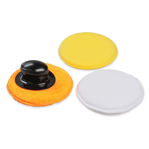 Аппликаторы из микрофибры для нанесения составов набор 3 шт. с ручкой (12,5*12,5 см)