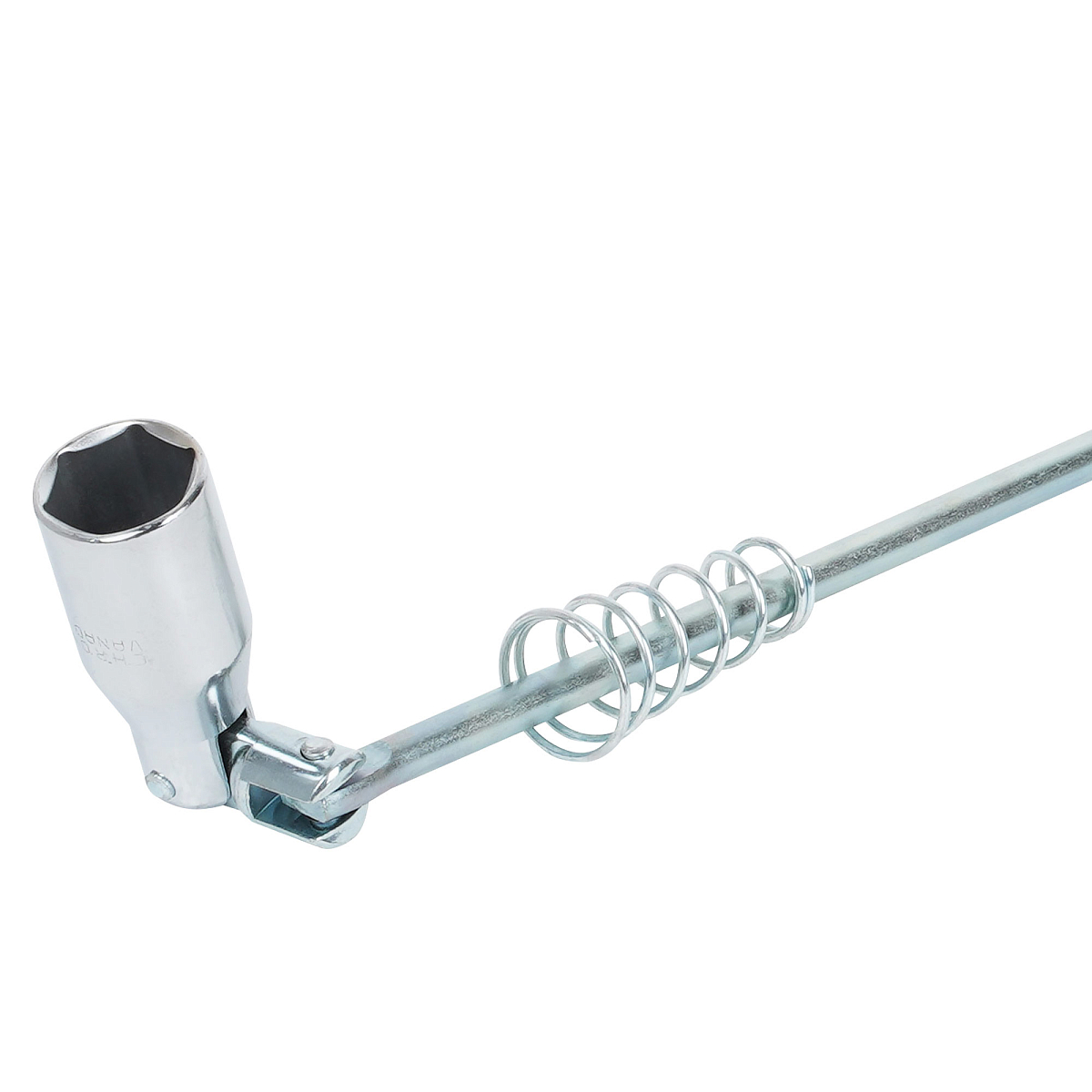 Ключ свечной Т-образный карданный 21мм, 500мм с пружиной, резиновый фиксатор