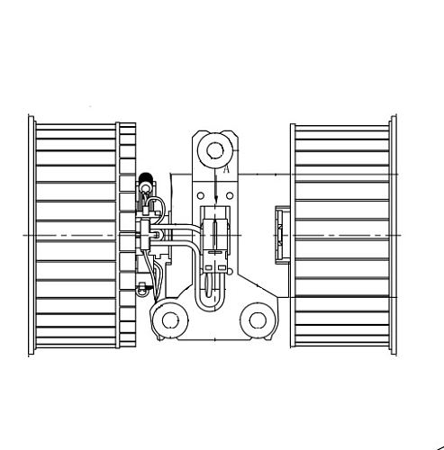 Электровентилятор отопителя для автомобилей BMW X5 (E53) (00-)/Range Rover III (02-) (auto A/C) (LFh 26E5)