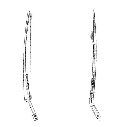 Рычаги стеклоочистителя для автомобилей Лада Приора (к-т 2 шт., 480 мм, крюк, со спойлером)