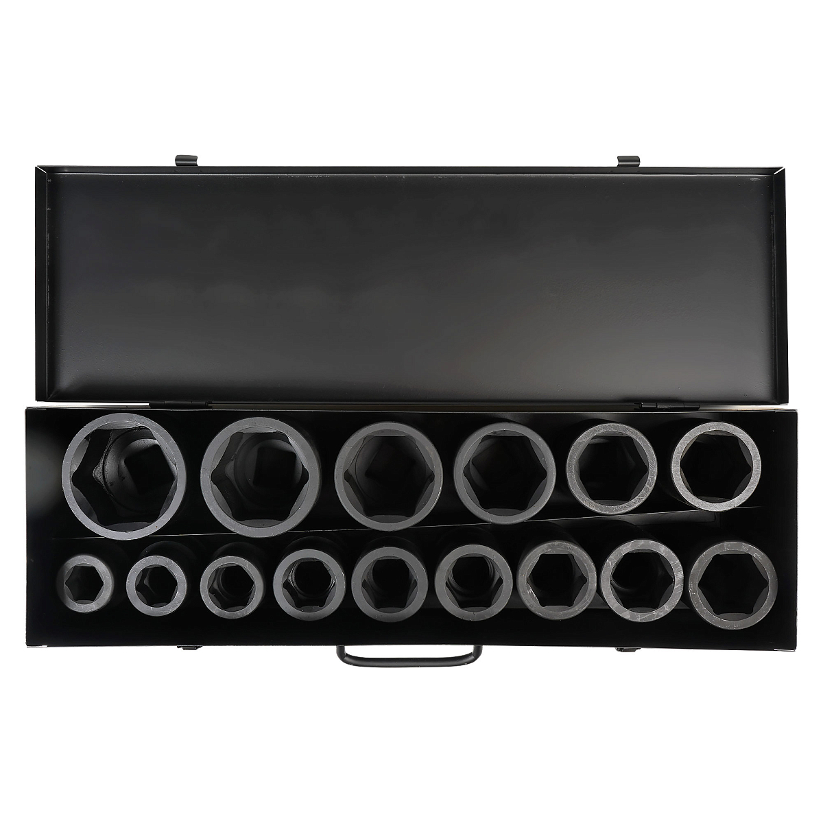 Набор головок ударных 1"DR L=60мм, 15пр. (22-60мм) металл.кейс