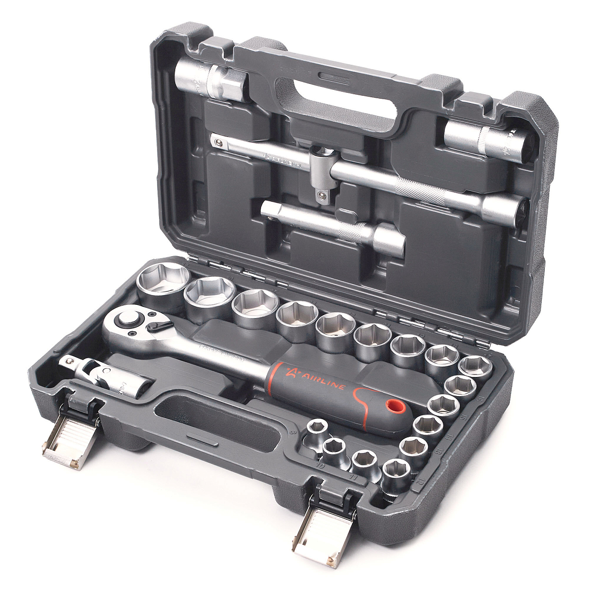 Набор головок и принадлежностей 24пр. (головки 1/2") кейс