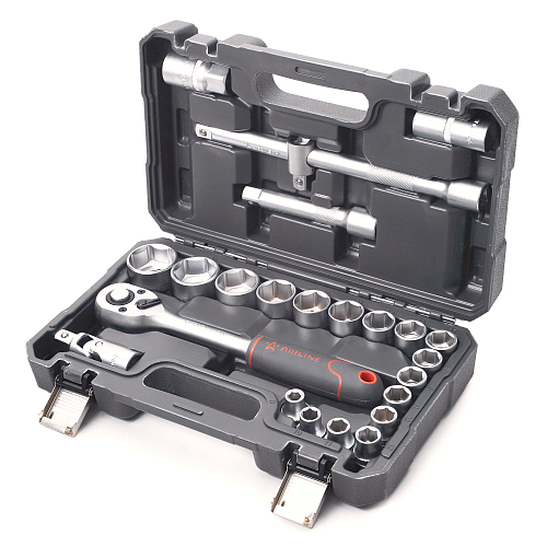 Набор головок и принадлежностей 24пр. (головки 1/2") кейс