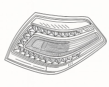 Фонарь задний для автомобилей Nissan Teana J32 (08-) рестайл, правый