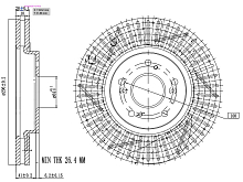 Диски тормозные для автомобилей HAVAL H6 (15-) передний d=296 PRO (перфорированный / слотированный / окрашенный)