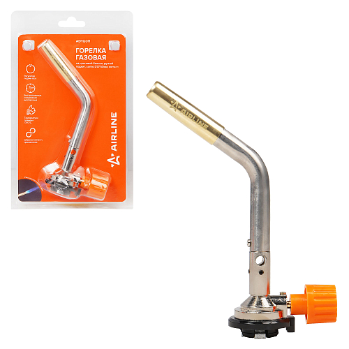 Горелка газовая на цанговый баллон, ручн.поджиг, сопло D12*50мм, металл