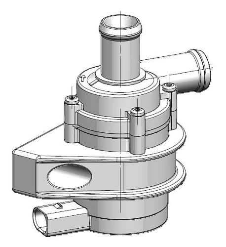 Насос водяной (электр.) для а/м VW Transporter T5 (03-)/Amarok (11-) 1.9TDI/2.0TDI/2.5TDI