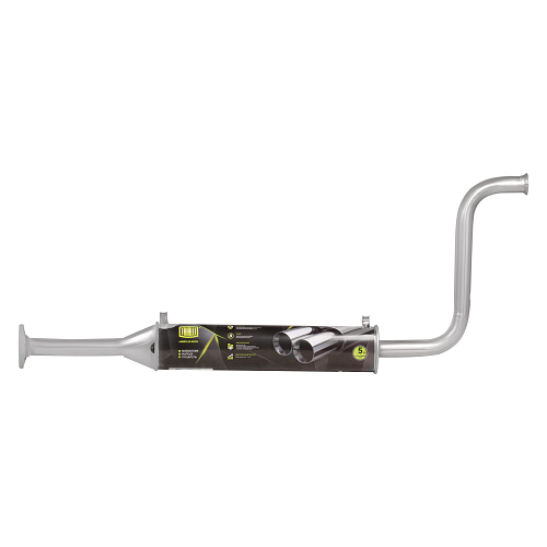 Глушитель для автомобилей Лада 21102 дополнительный (резонатор) под катализатор усиленный фланец (алюминизированная сталь)