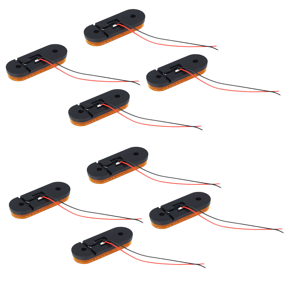 Огонь габаритный светодиодный, 12/24В, оранжевый, съемный кронштейн, комплект 8 шт. МП-серия