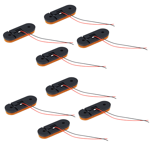 Огонь габаритный светодиодный, 12/24В, оранжевый, съемный кронштейн, комплект 8 шт. МП-серия