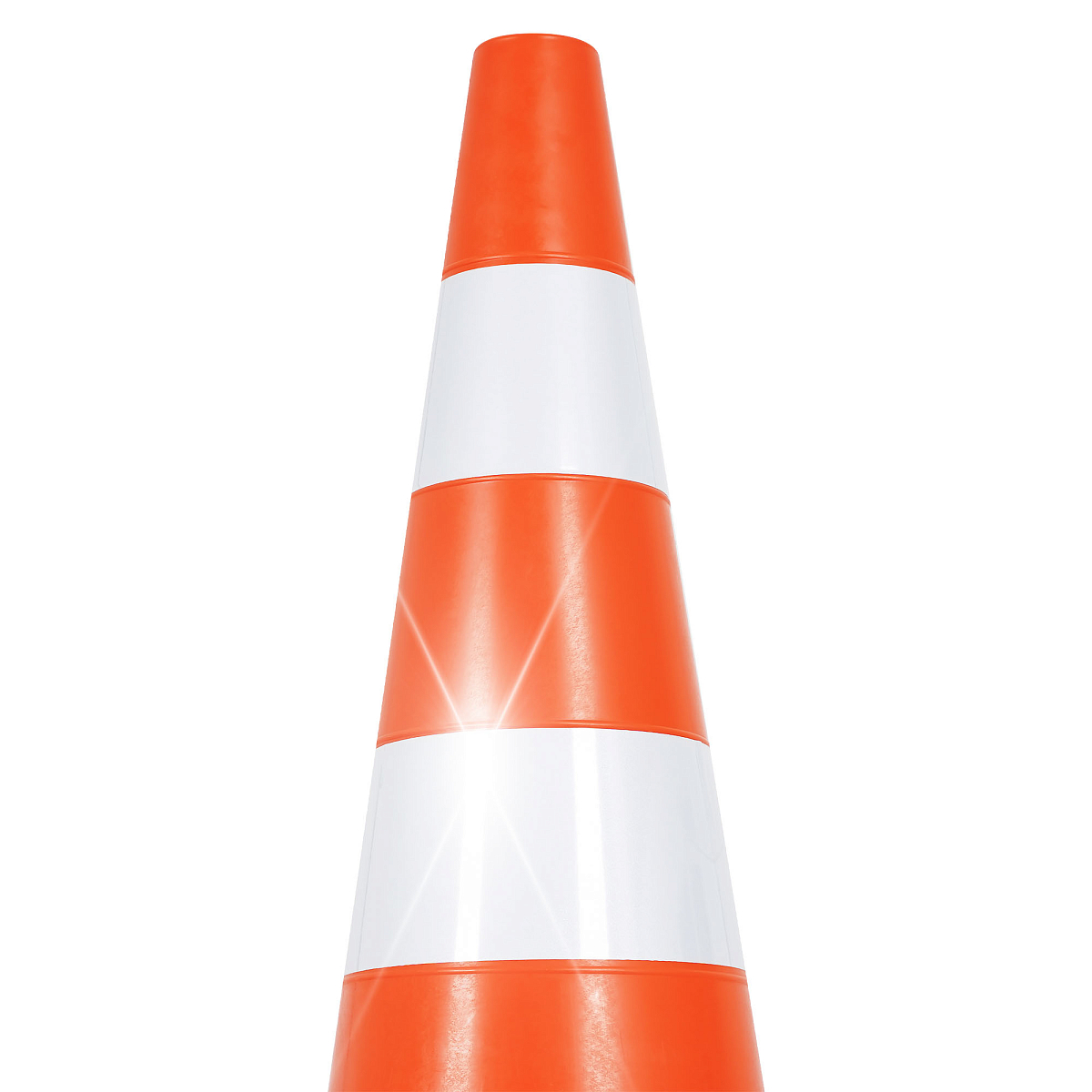Конус дорожный 520мм, 2 световозвр.полосы с утяжелителем, оранжевый