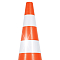 Конус дорожный 520мм, 2 световозвр.полосы с утяжелителем, оранжевый