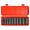 Набор головок ударных 1/2"DR L=78мм, 10пр. (10-24мм) пласт.кейс