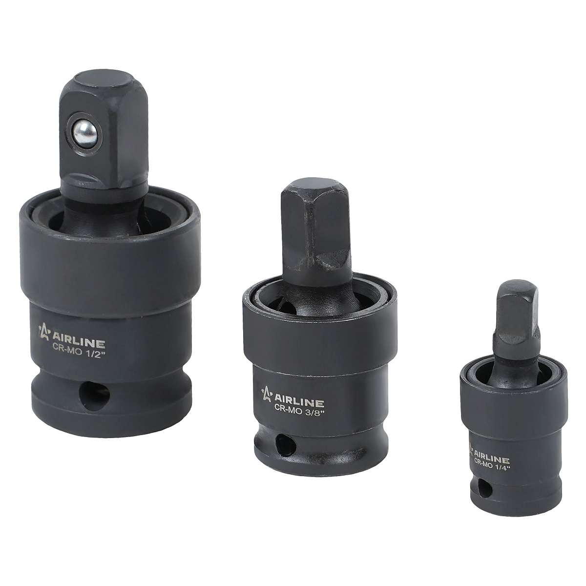 Набор карданов ударных 1/4", 3/8", 1/2" 3пр. пласт.подвес