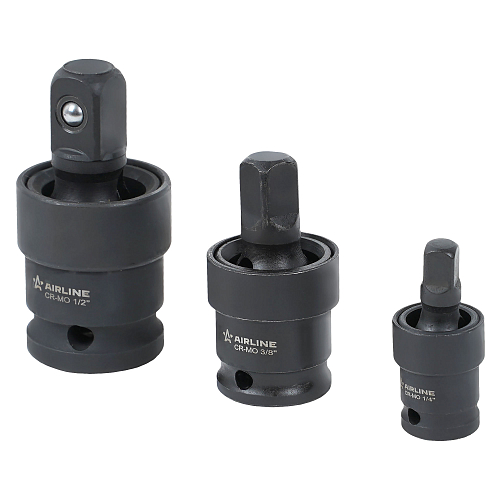 Набор карданов ударных 1/4", 3/8", 1/2" 3пр. пласт.подвес