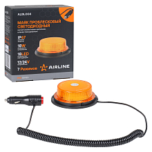 Маяк проблесковый светодиодный PRO, 18Вт, 18LED, 12/24В, 7 режимов, магнитное/болтовое крепление, штекер прикуривателя, D-120мм, H-40мм