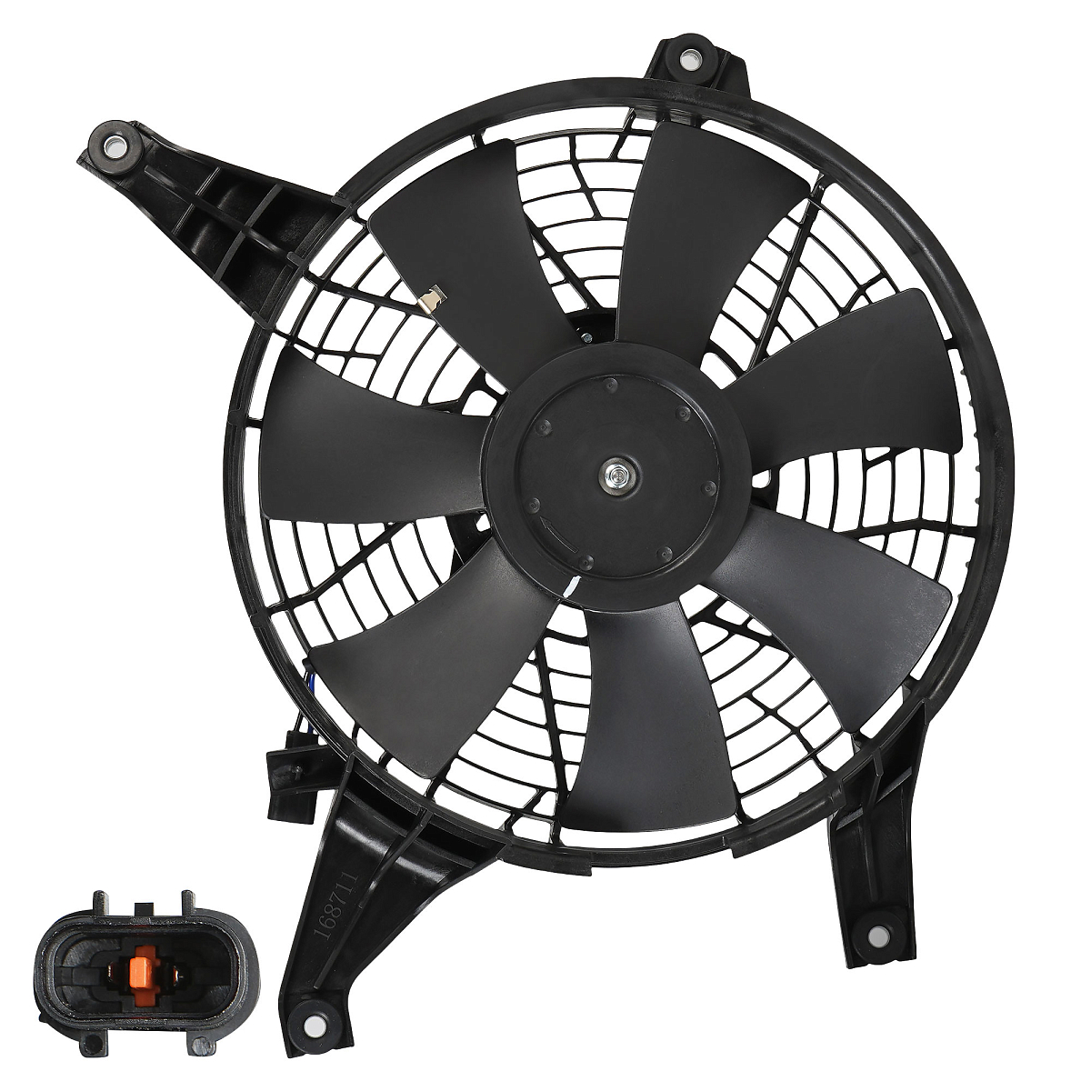 Электровентилятор кондиционера для автомобилей Mitsubishi Pajero III (00-)/Pajero IV (06-) (с кожухом)