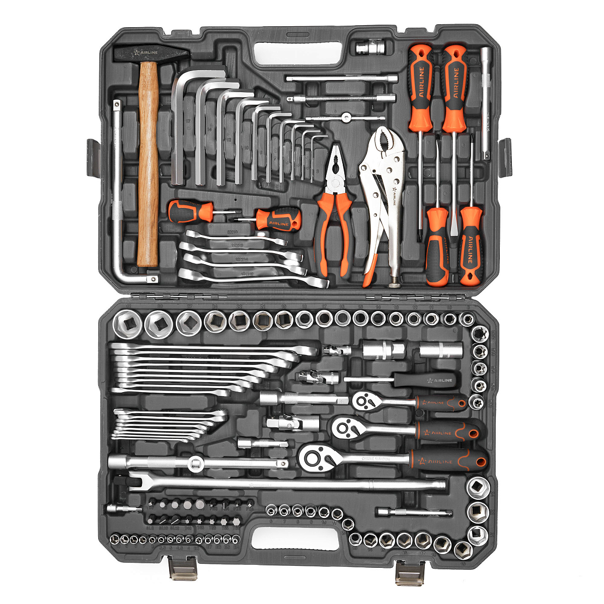 Набор инструментов универсальный 132пр. (головки 1/2", 1/4", 3/8") кейс