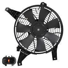 Электровентилятор кондиционера для автомобилей Mitsubishi Pajero III (00-)/Pajero IV (06-) (с кожухом)