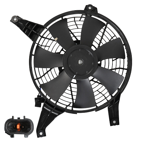 Электровентилятор кондиционера для автомобилей Mitsubishi Pajero III (00-)/Pajero IV (06-) (с кожухом)