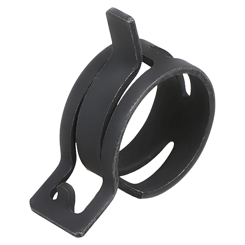 Хомут пружинный 22 (20,5-24,2/12мм), мин.21,3мм, самозажимной, хром-цинк(dacromet),черный