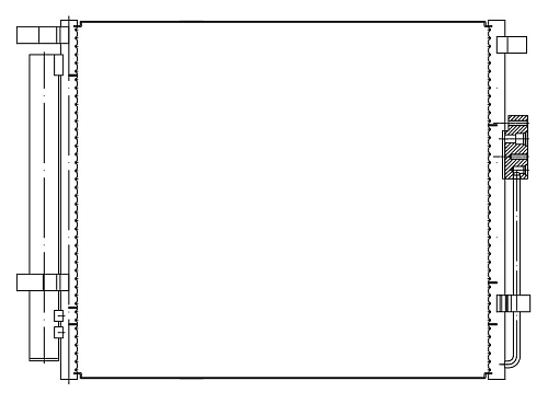 Радиатор кондиционера для автомобилей Hyundai Santa Fe (12-)/(18-) 2.0D/2.2D M/A