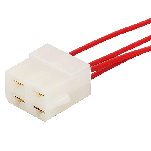 Разъём 4 pin с проводами для резистора отопителя Лада 2110-2112, Kalina, Priora