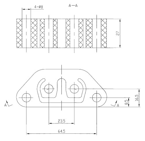 Подвес (подушка) глушителя для автомобилей Renault Espace II (91-)/Fiat Brava (95-) (1 шт.)